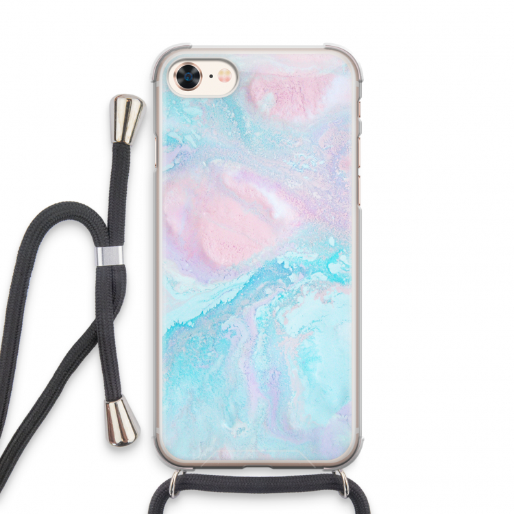 Fantasie pastel: iPhone 7 Transparant Hoesje met koord