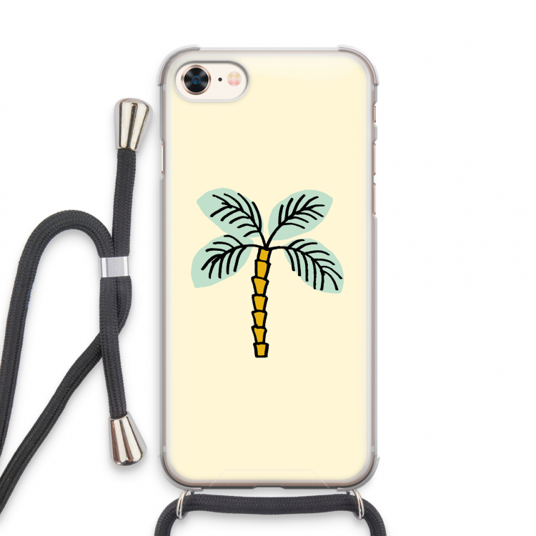 Palmboom: iPhone 7 Transparant Hoesje met koord
