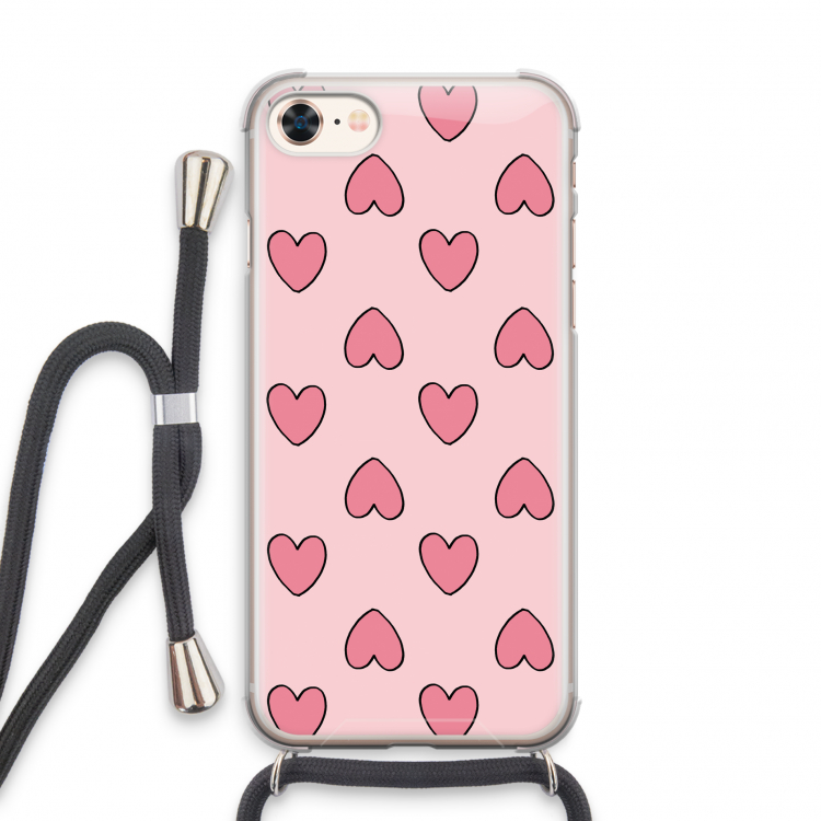 Ondersteboven verliefd: iPhone 7 Transparant Hoesje met koord