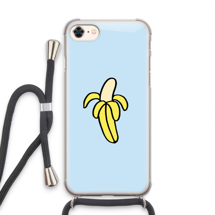 Banana: iPhone 7 Transparant Hoesje met koord