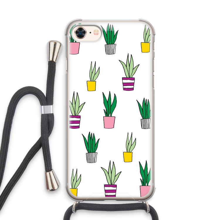 Sanseveria: iPhone 7 Transparant Hoesje met koord