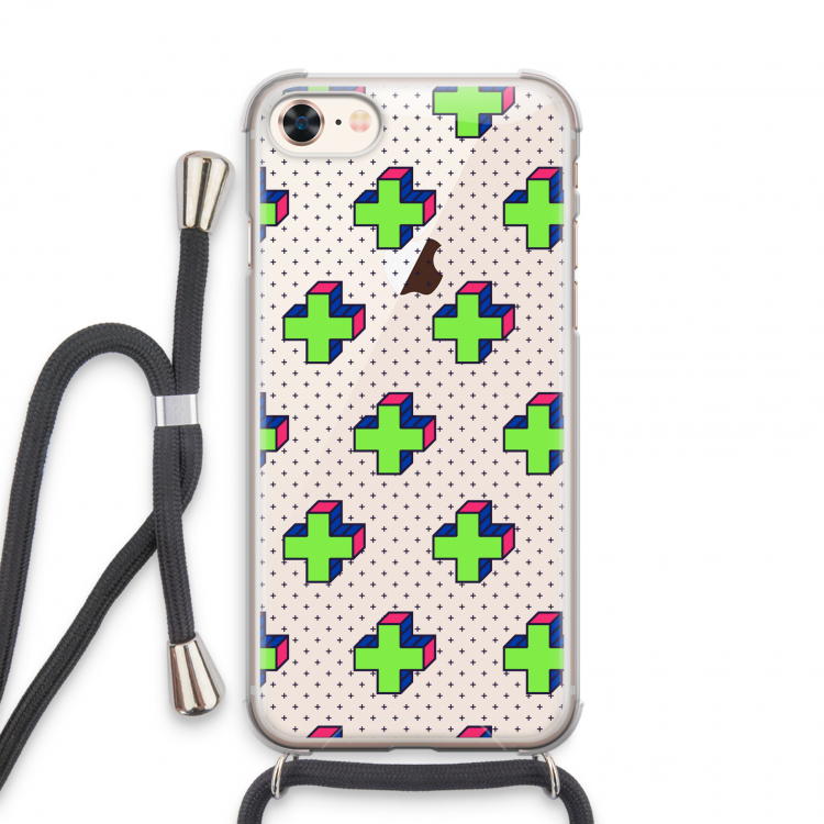 8-bit N°10: iPhone 7 Transparant Hoesje met koord