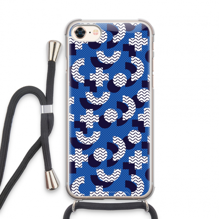 8-bit N°5: iPhone 7 Transparant Hoesje met koord