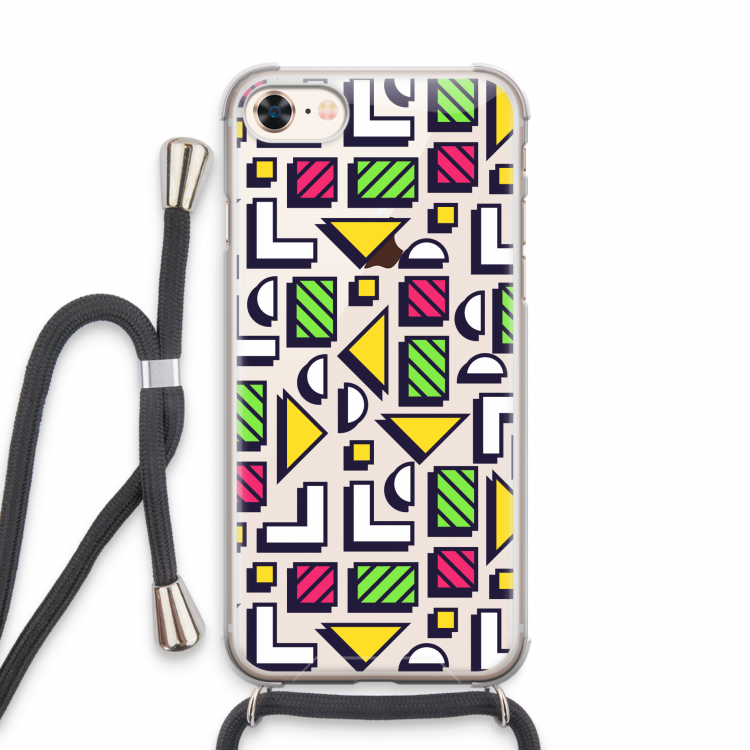 8-bit N°4: iPhone 7 Transparant Hoesje met koord
