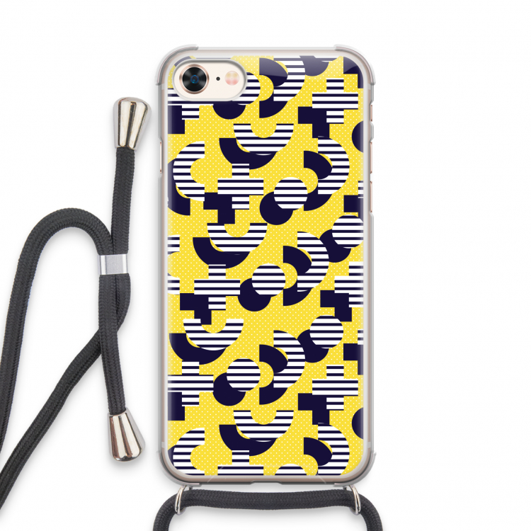 8-bit N°3: iPhone 7 Transparant Hoesje met koord