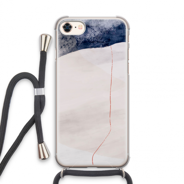 Stone White: iPhone 7 Transparant Hoesje met koord