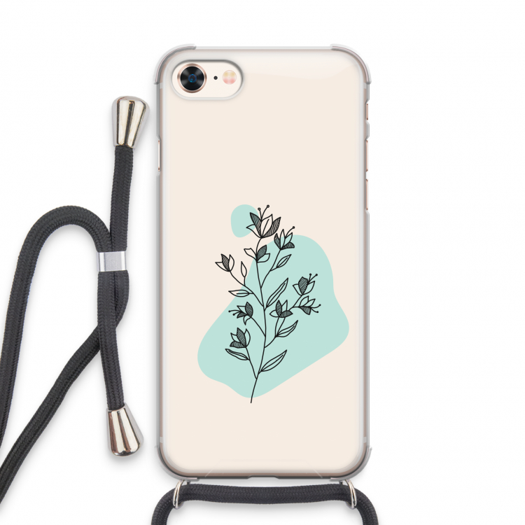 Violets are blue: iPhone 7 Transparant Hoesje met koord