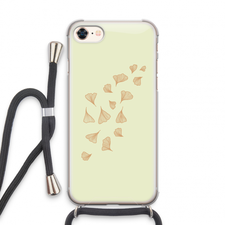 Falling Leaves: iPhone 7 Transparant Hoesje met koord