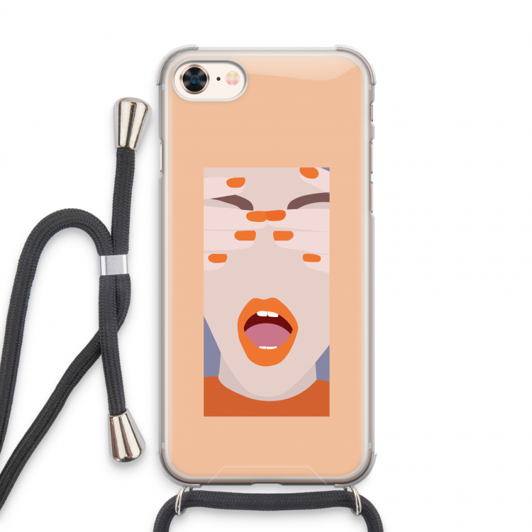 Surprise: iPhone 7 Transparant Hoesje met koord