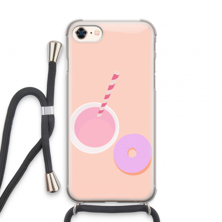 Donut: iPhone 7 Transparant Hoesje met koord