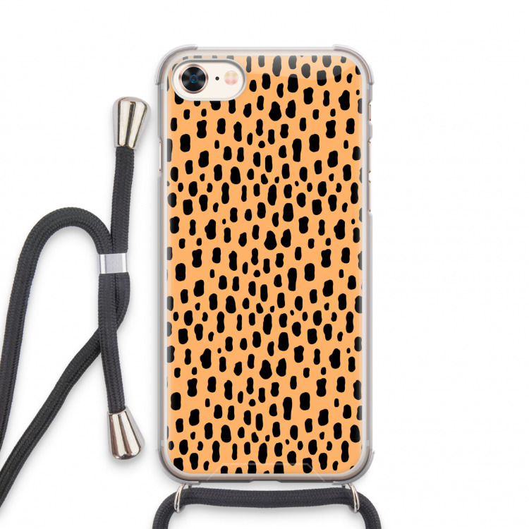 Panter: iPhone 7 Transparant Hoesje met koord