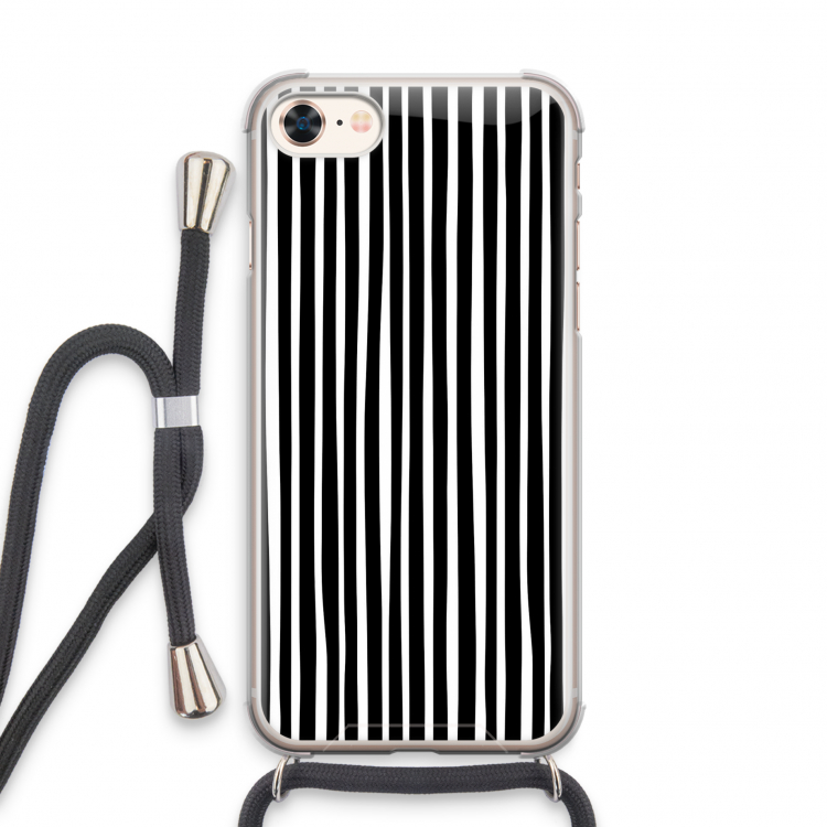 Stripes: iPhone 7 Transparant Hoesje met koord