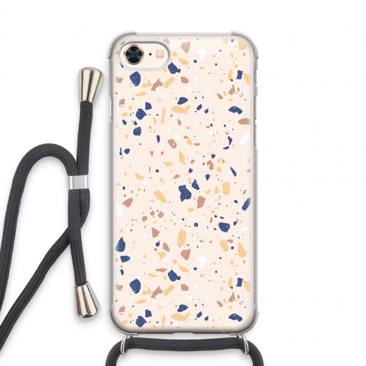 Terrazzo N°23: iPhone 7 Transparant Hoesje met koord