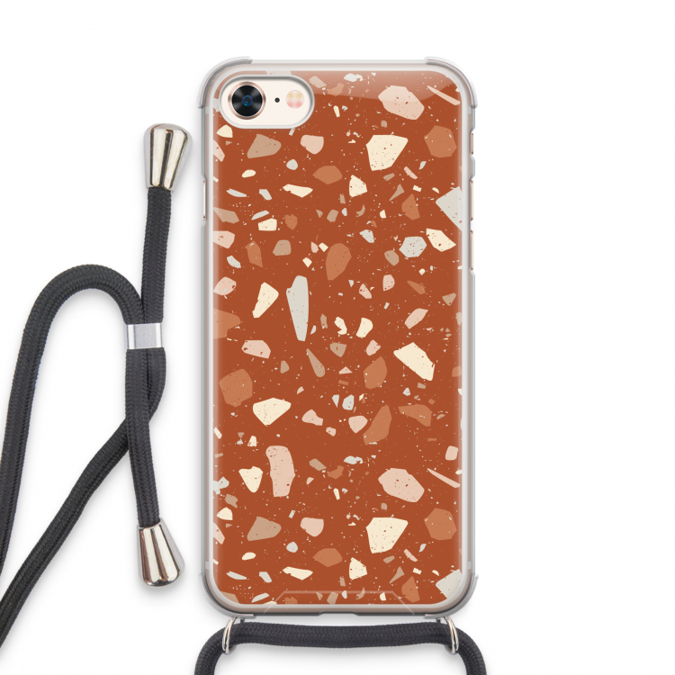 Terrazzo N°22: iPhone 7 Transparant Hoesje met koord