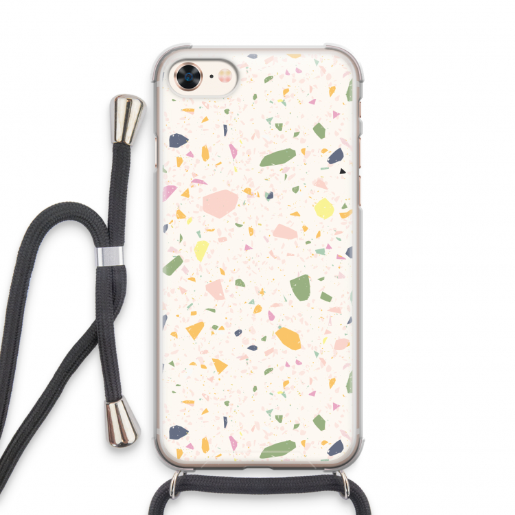 Terrazzo N°21: iPhone 7 Transparant Hoesje met koord