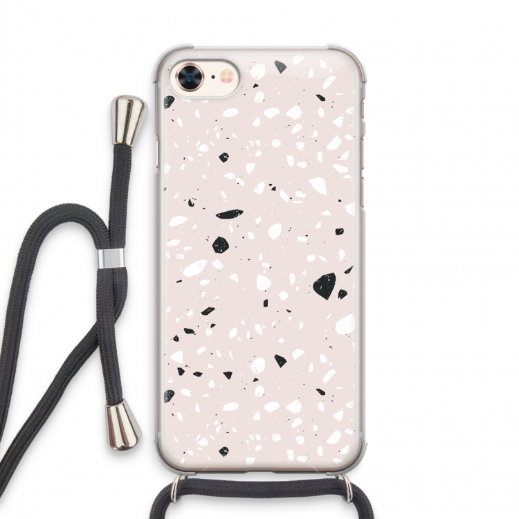 Terrazzo N°20: iPhone 7 Transparant Hoesje met koord