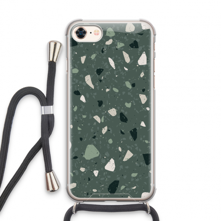 Terrazzo N°19: iPhone 7 Transparant Hoesje met koord