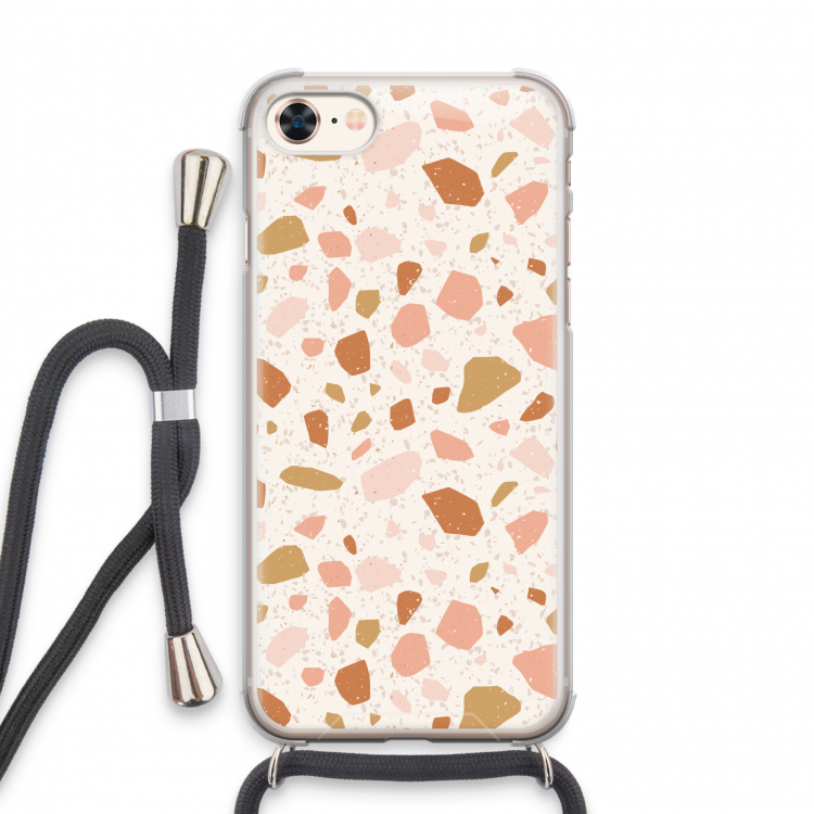 Terrazzo N°18: iPhone 7 Transparant Hoesje met koord