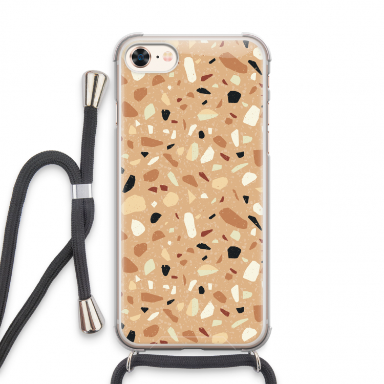 Terrazzo N°17: iPhone 7 Transparant Hoesje met koord