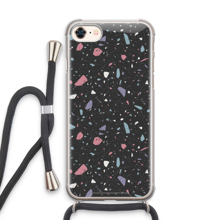 Terrazzo N°16: iPhone 7 Transparant Hoesje met koord