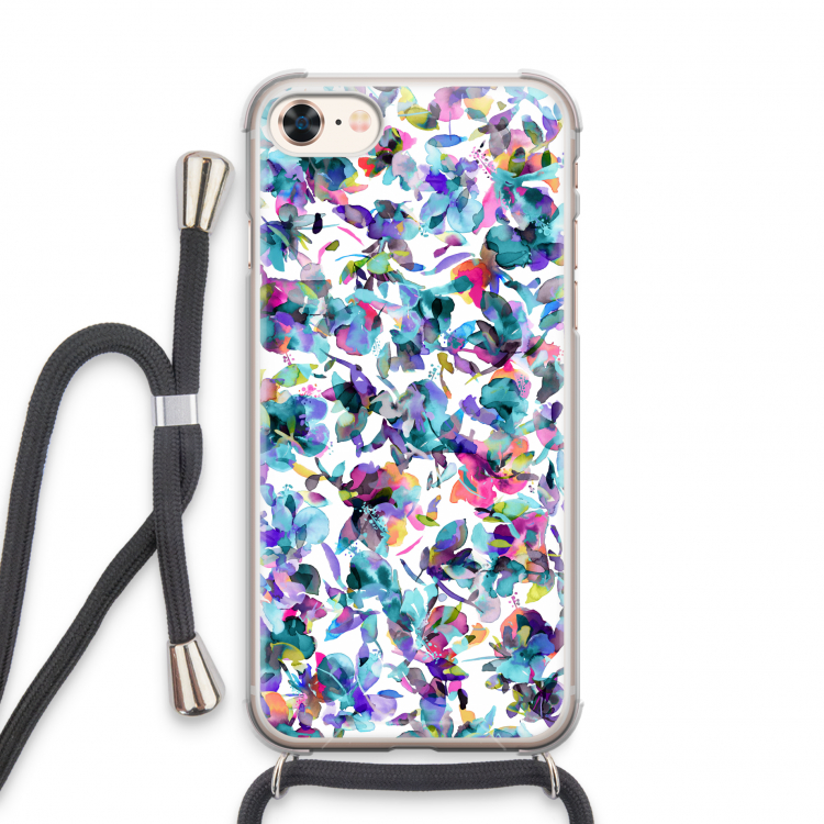 Hibiscus Flowers: iPhone 7 Transparant Hoesje met koord