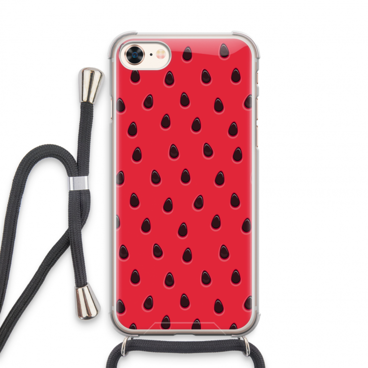 Watermelon: iPhone 7 Transparant Hoesje met koord