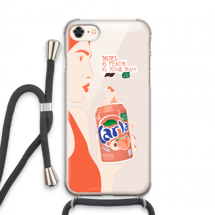 Peach please!: iPhone 7 Transparant Hoesje met koord