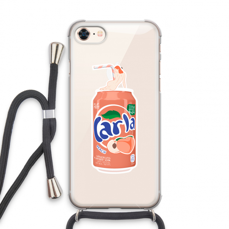 S(peach)less: iPhone 7 Transparant Hoesje met koord