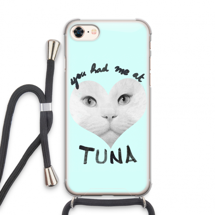 You had me at tuna: iPhone 7 Transparant Hoesje met koord