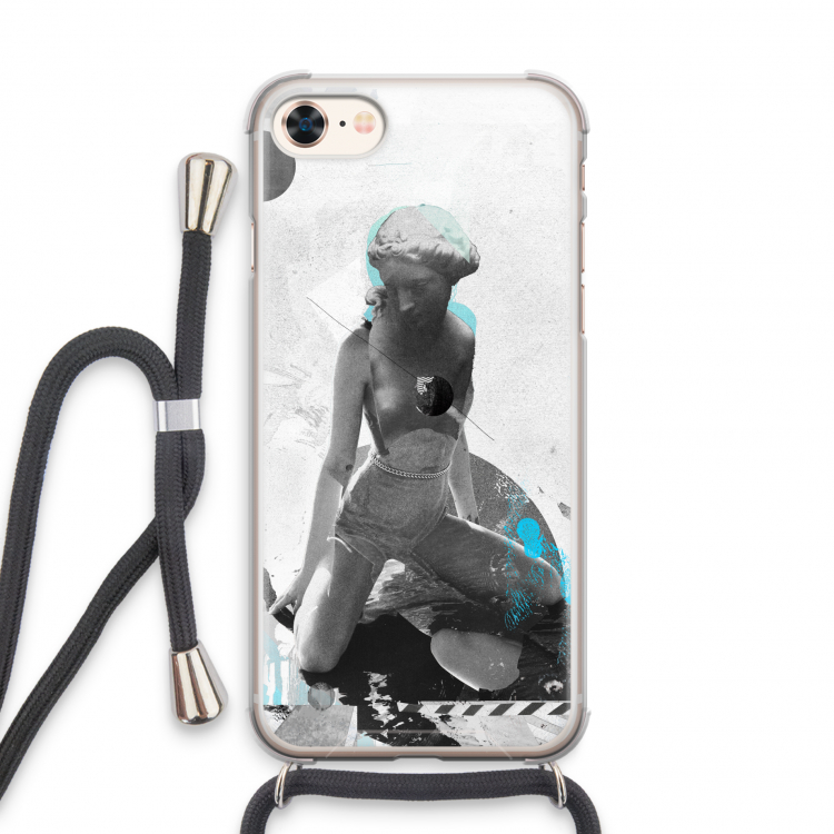 I will not feel a thing: iPhone 7 Transparant Hoesje met koord