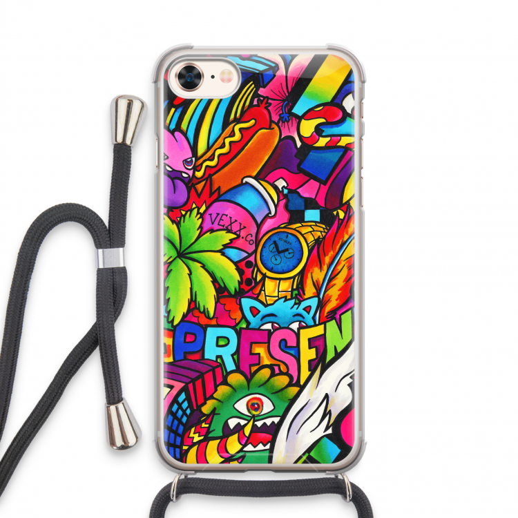 Represent: iPhone 7 Transparant Hoesje met koord