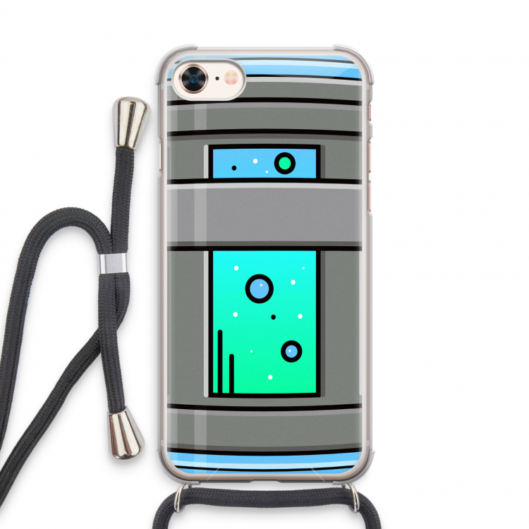 Chug Bottle: iPhone 7 Transparant Hoesje met koord