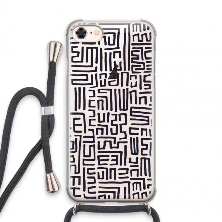 Moroccan Print: iPhone 7 Transparant Hoesje met koord