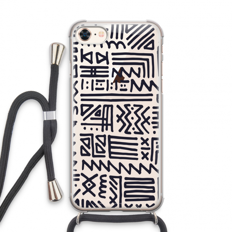 Marrakech print: iPhone 7 Transparant Hoesje met koord