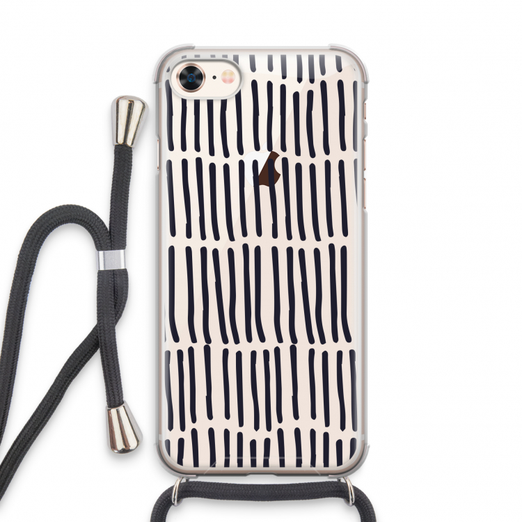Moroccan stripes: iPhone 7 Transparant Hoesje met koord