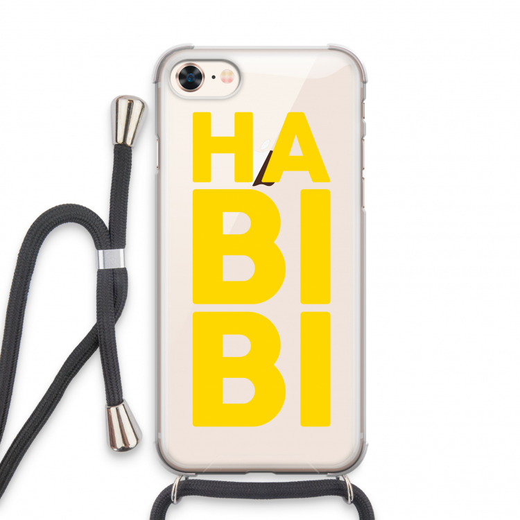 Habibi Majorelle : iPhone 7 Transparant Hoesje met koord