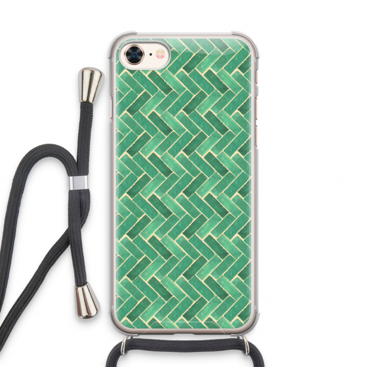 Moroccan tiles 2: iPhone 7 Transparant Hoesje met koord