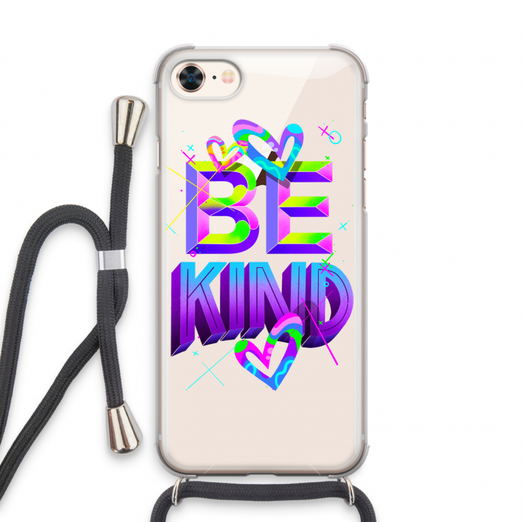 Be Kind: iPhone 7 Transparant Hoesje met koord