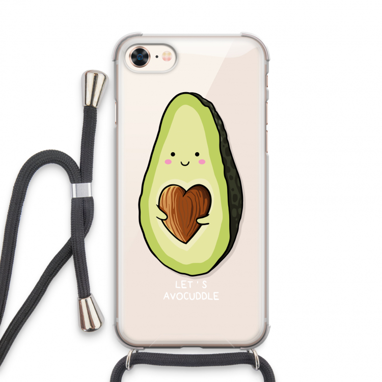 Avocuddle: iPhone 7 Transparant Hoesje met koord