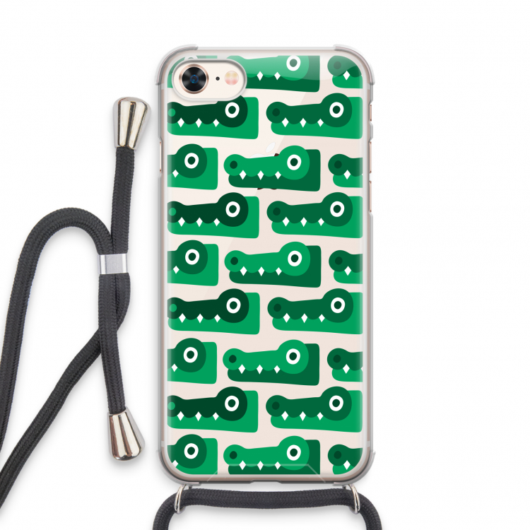 Crocs: iPhone 7 Transparant Hoesje met koord