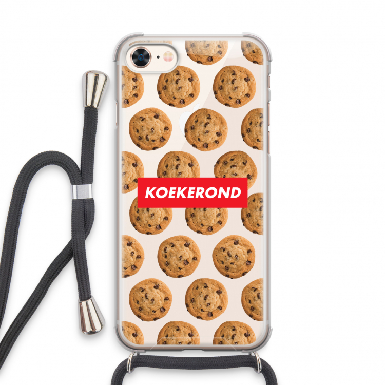 Koekerond: iPhone 7 Transparant Hoesje met koord