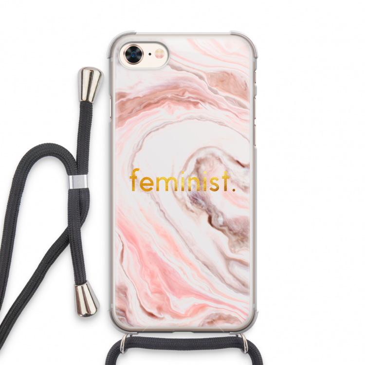 Feminist: iPhone 7 Transparant Hoesje met koord