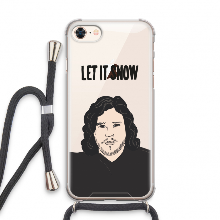 Let It Snow: iPhone 7 Transparant Hoesje met koord