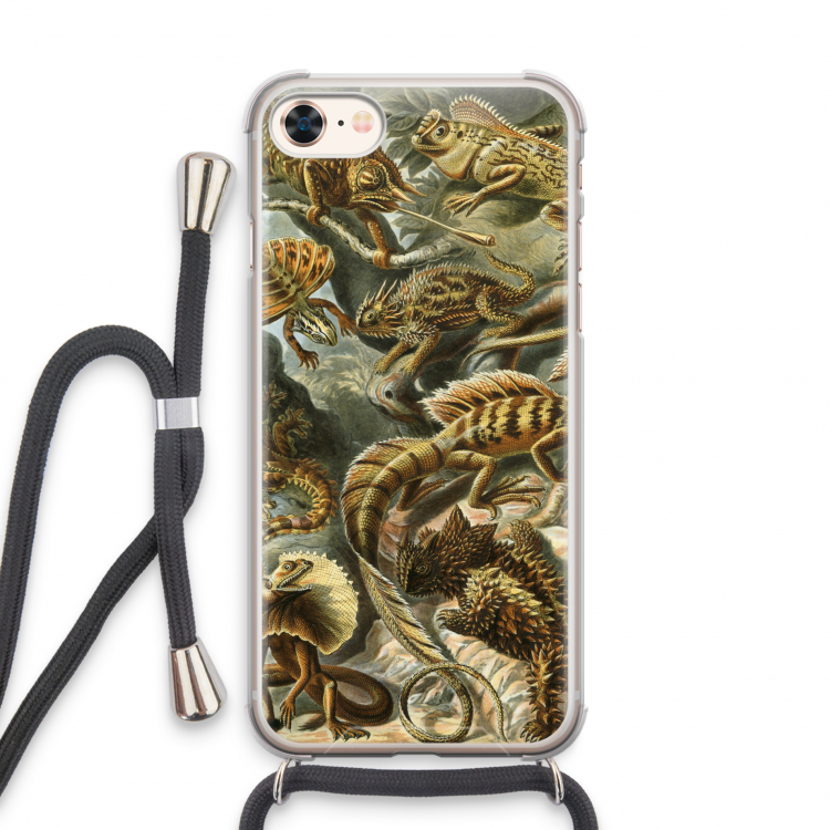 Haeckel Lacertilia: iPhone 7 Transparant Hoesje met koord