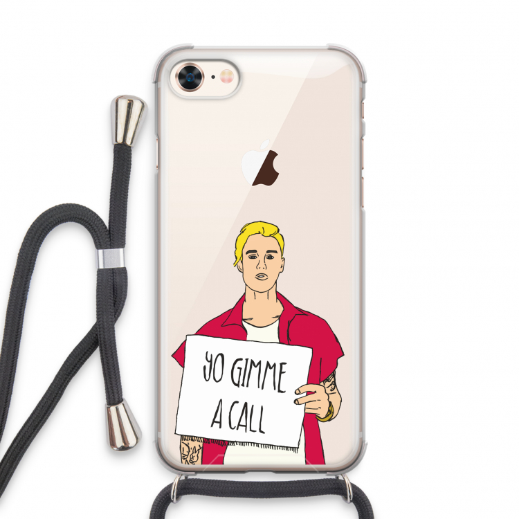 Gimme a call: iPhone 7 Transparant Hoesje met koord