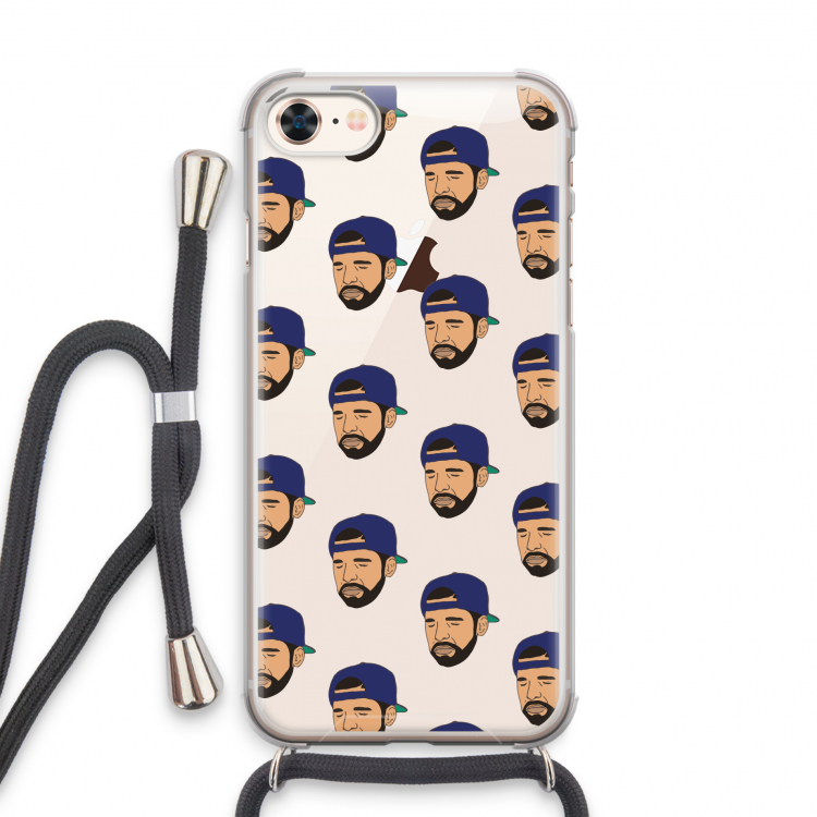 Drake Away: iPhone 7 Transparant Hoesje met koord