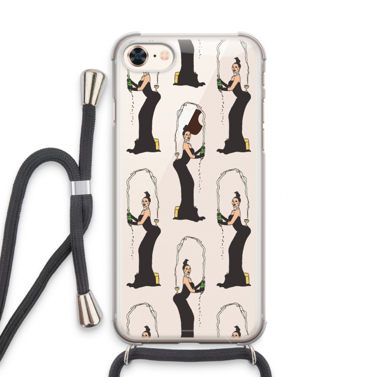 Pop Some Kim: iPhone 7 Transparant Hoesje met koord