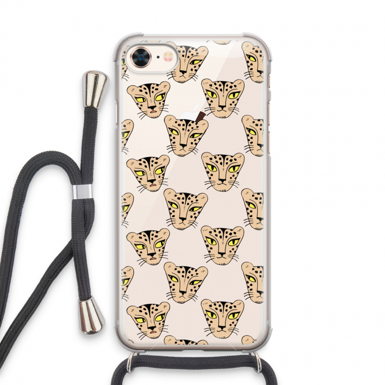 Tijger: iPhone 7 Transparant Hoesje met koord
