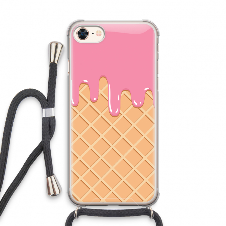 Ice cream: iPhone 7 Transparant Hoesje met koord