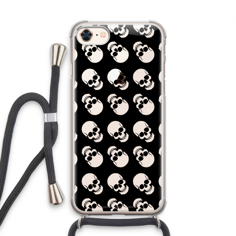 Musketon Skulls: iPhone 7 Transparant Hoesje met koord